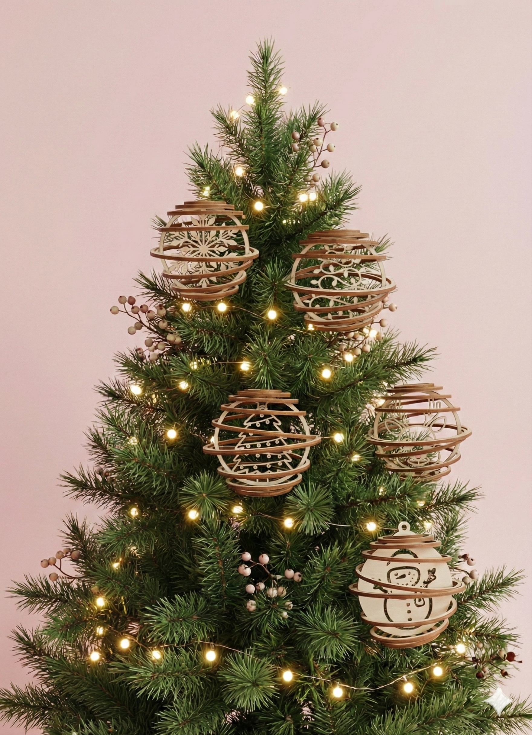 Boule de Noël torsadée