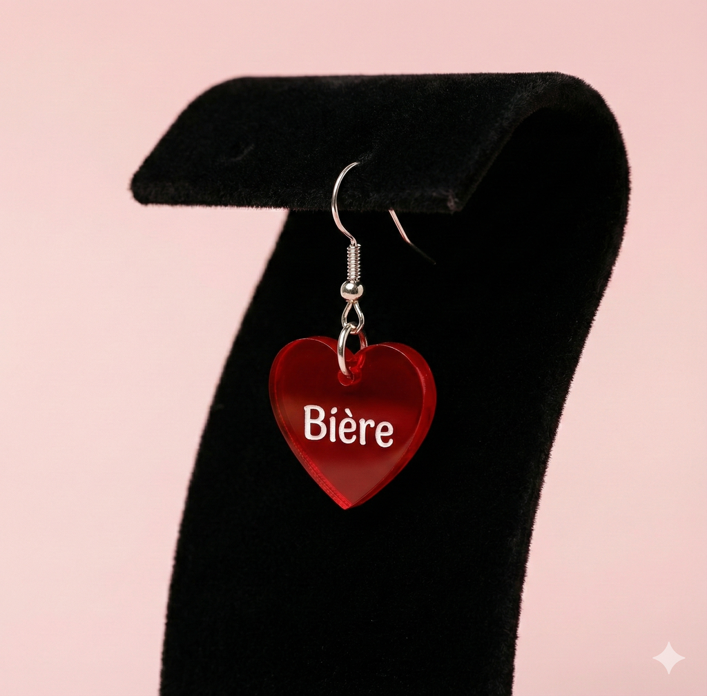 Boucle d'oreille feria transparent (+gravure)