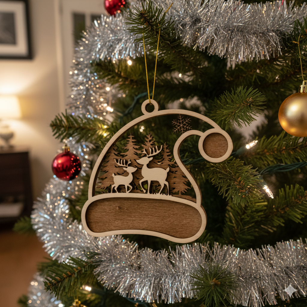Boule de Noël Bonnet Cerfs