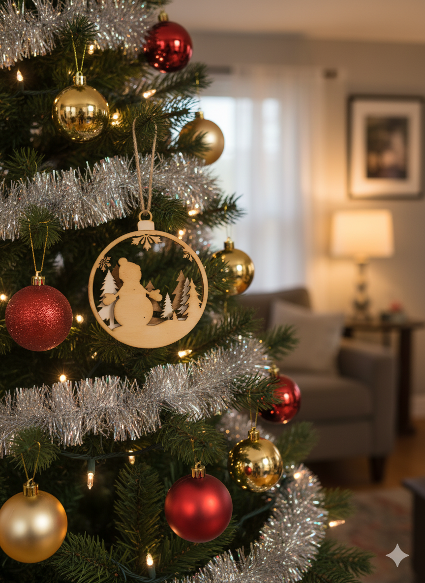 Boule de Noël x3 Bonhomme de neige