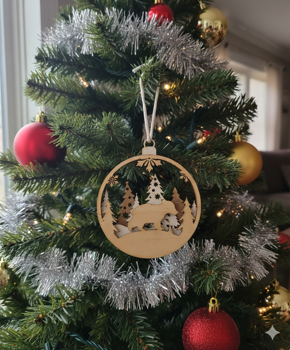 Boule de Noël x3 ourson