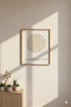 Cadre une fleur pour la vie