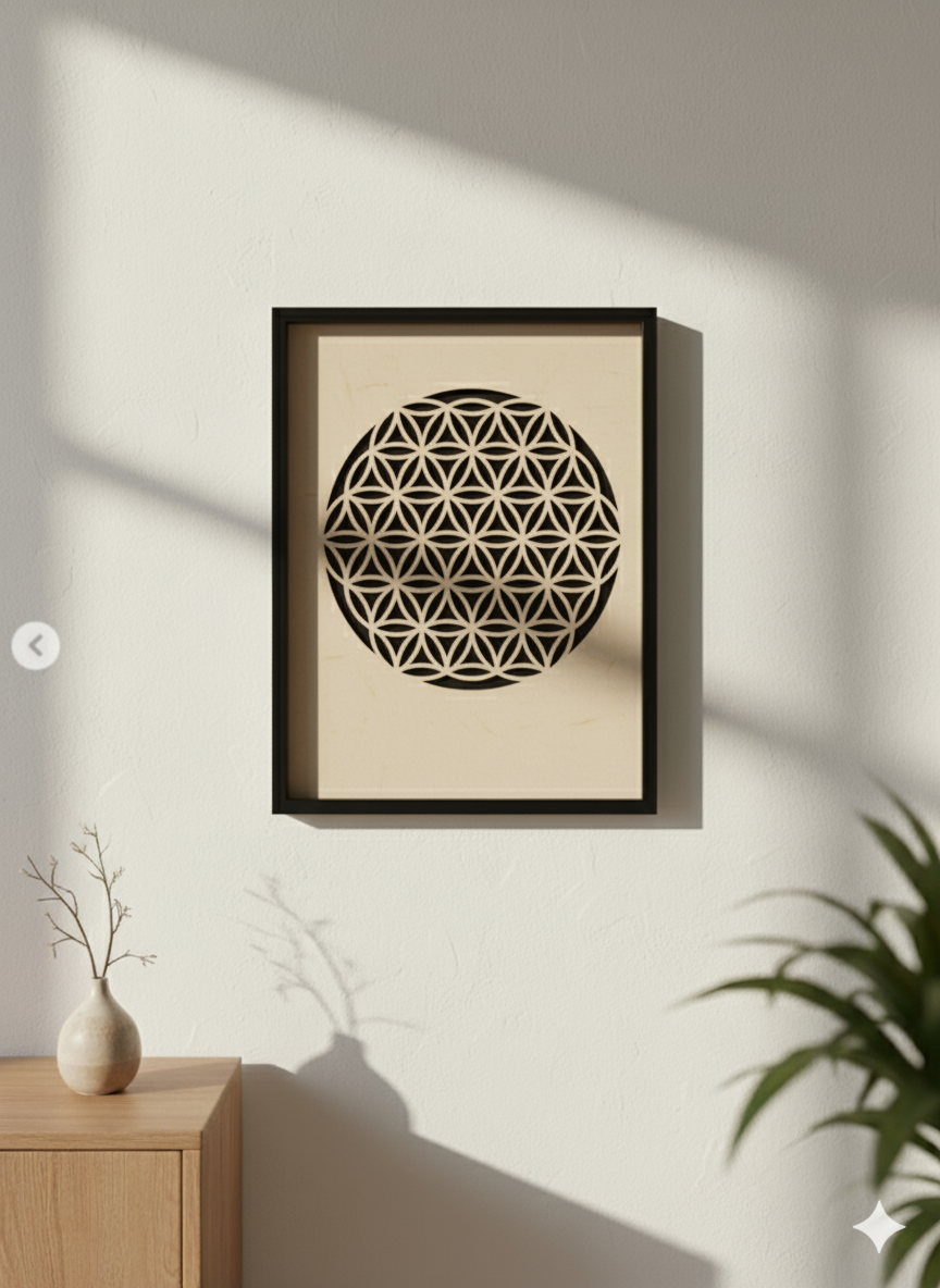 Cadre une fleur pour la vie