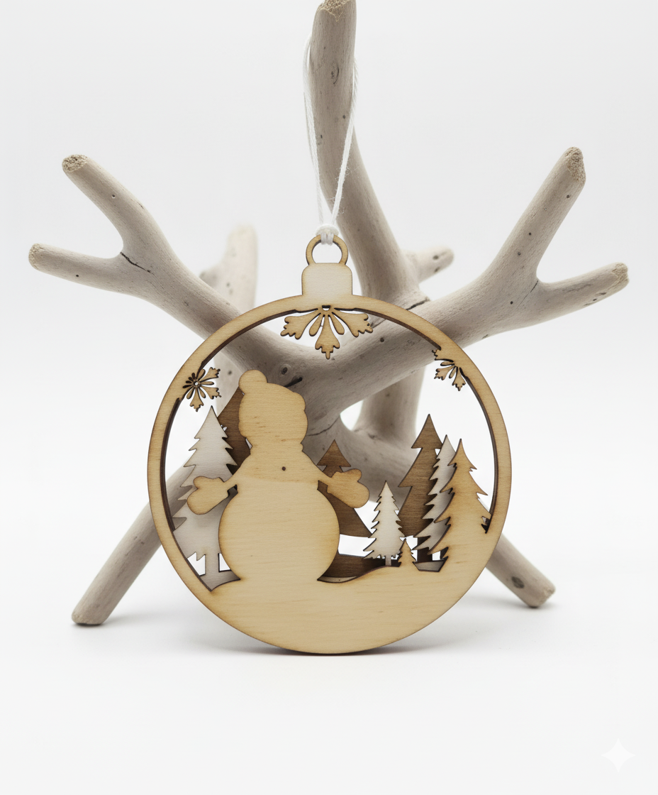 Boule de Noël x3 Bonhomme de neige