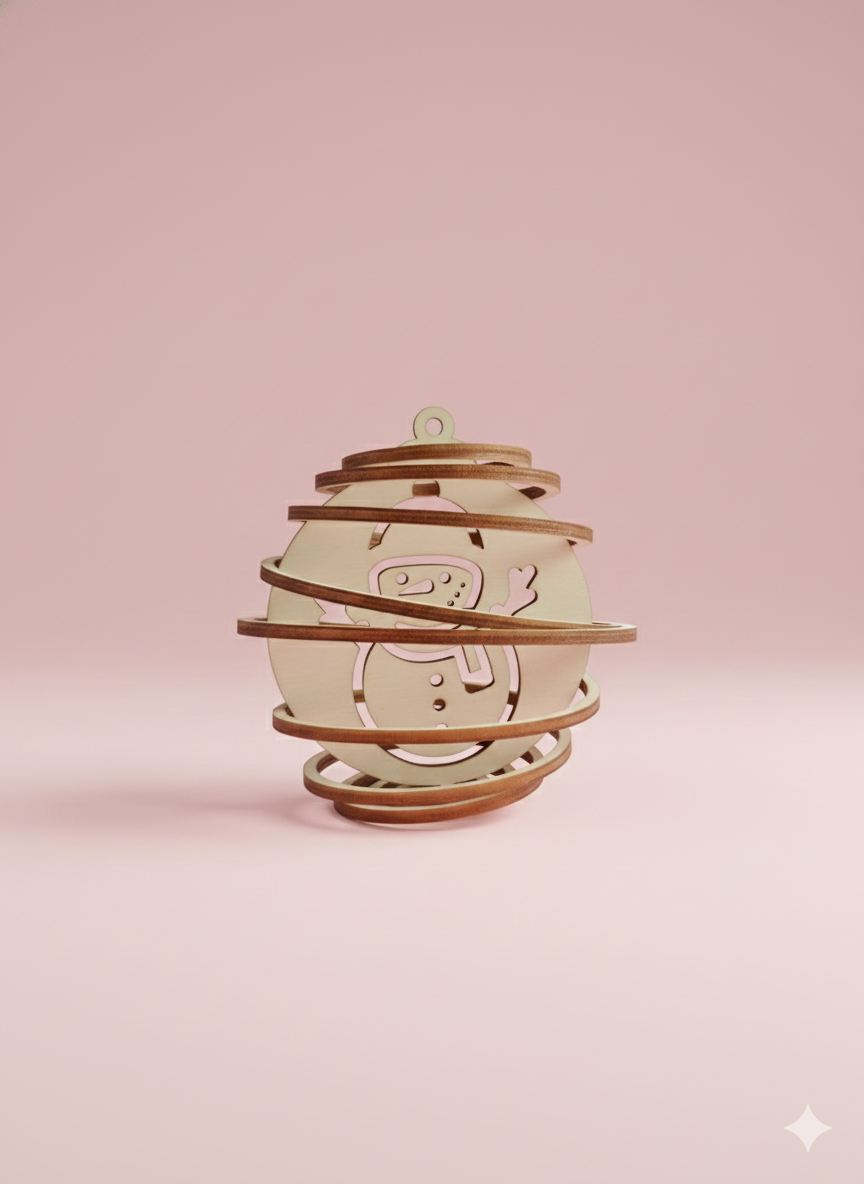 Boule de Noël torsadée