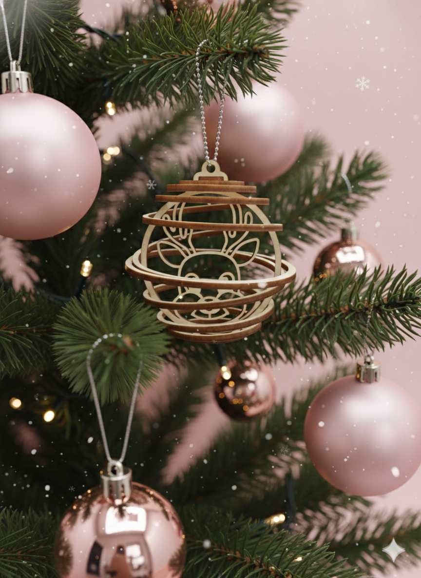 Boule de Noël torsadée