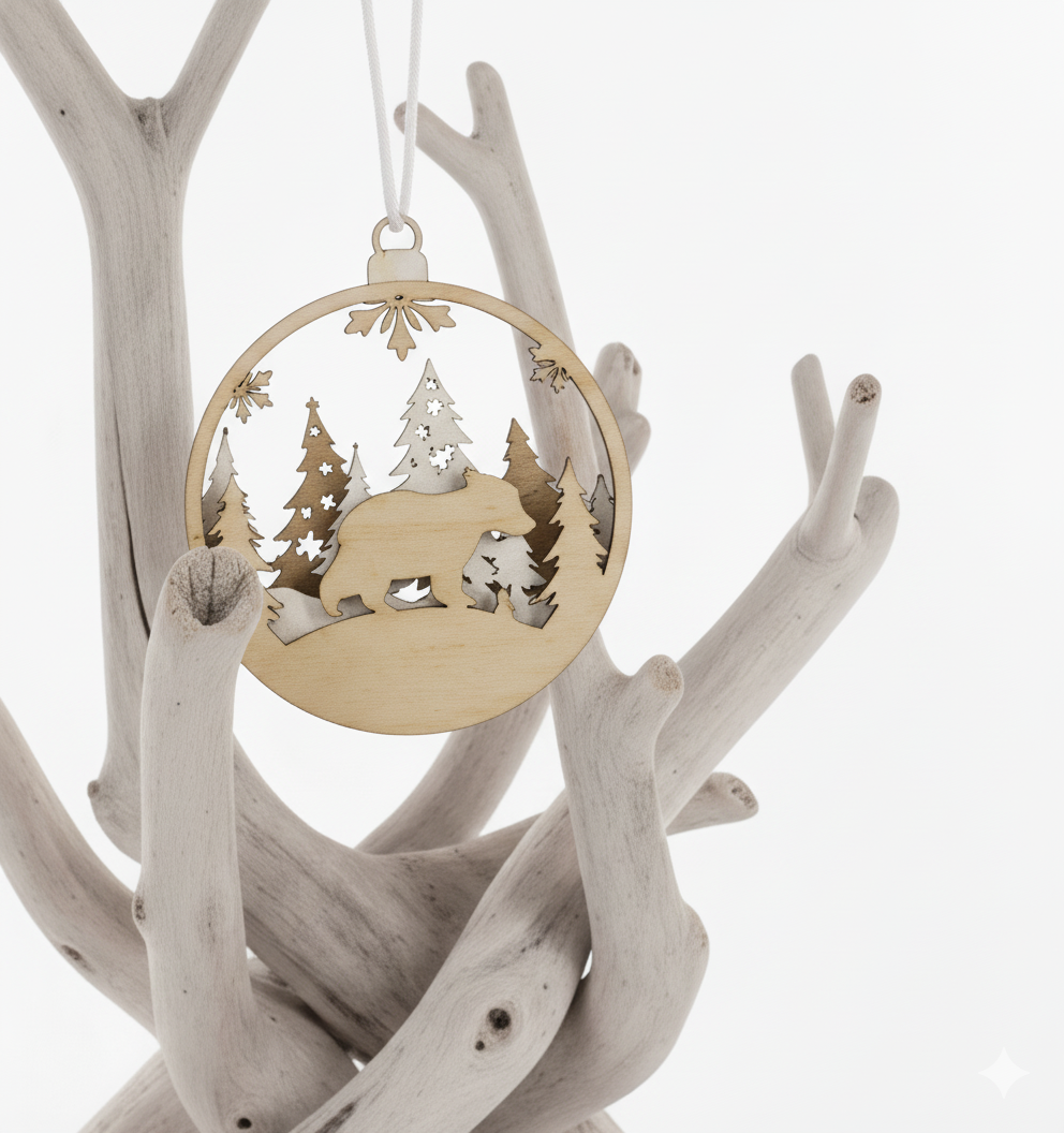 Boule de Noël x3 ourson