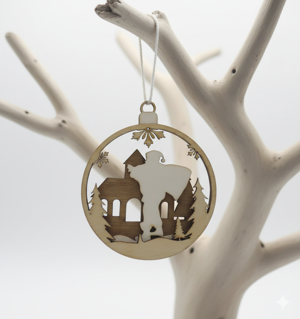 Boule de Noël x3 Père Noël