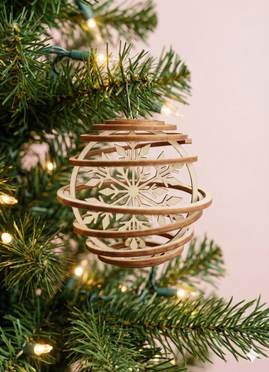 Boule de Noël torsadée