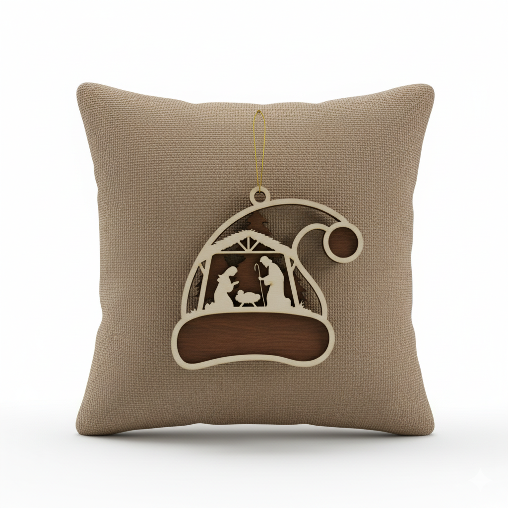 Boule de Noël Bonnet Crèche