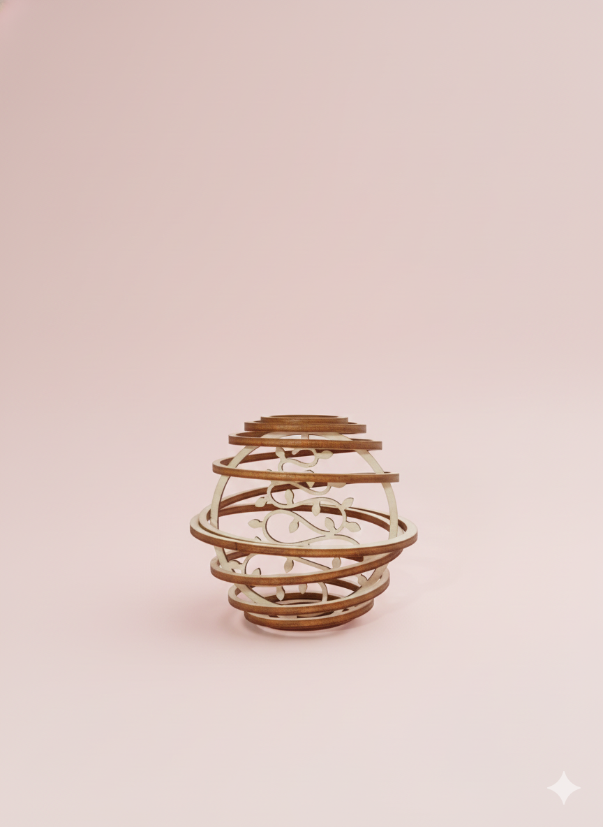 Boule de Noël torsadée