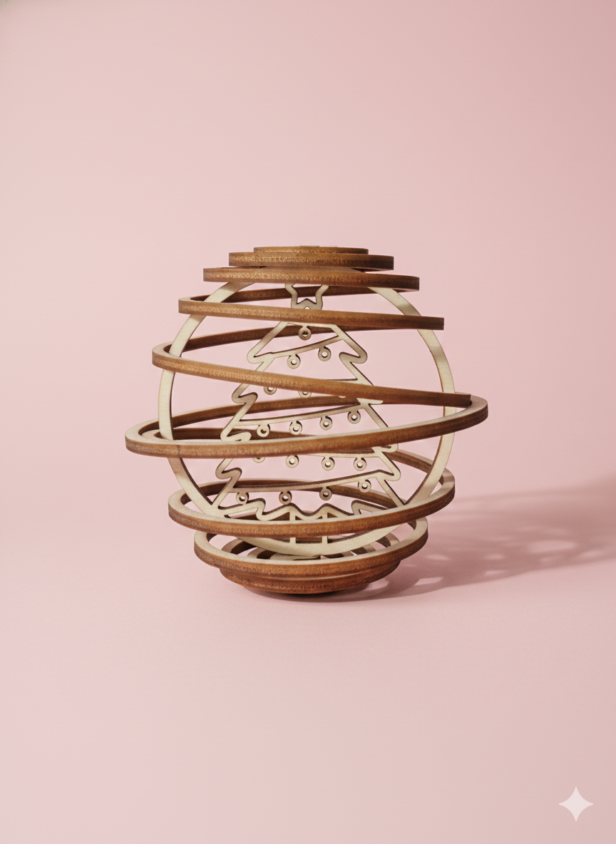 Boule de Noël torsadée