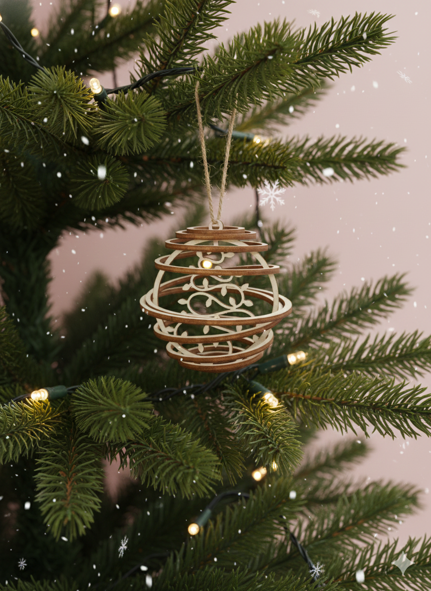 Boule de Noël torsadée