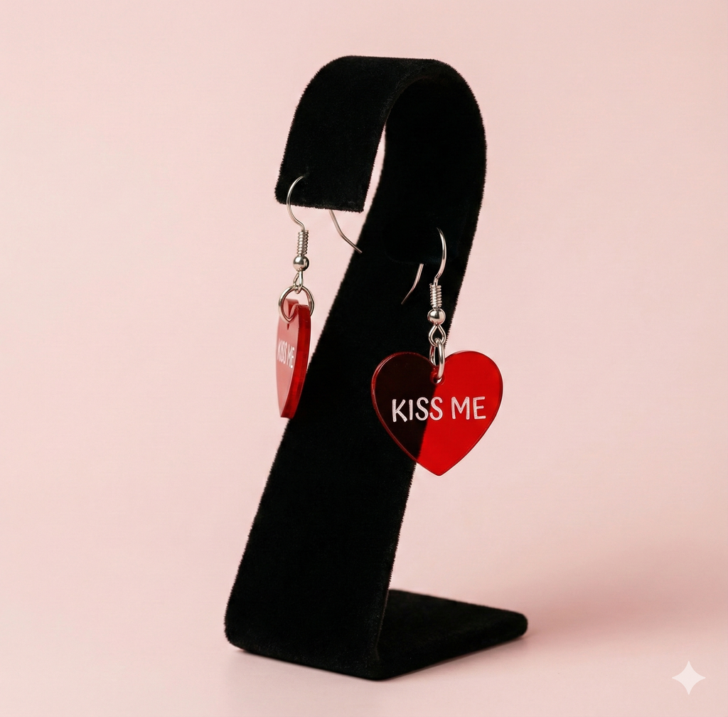 Boucle d'oreille feria transparent (+gravure)