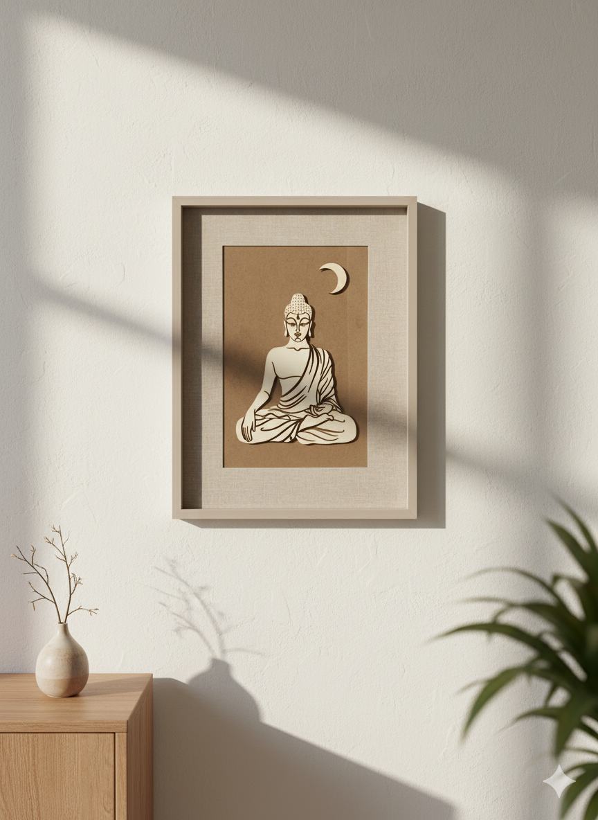 Cadre Bouddha simple