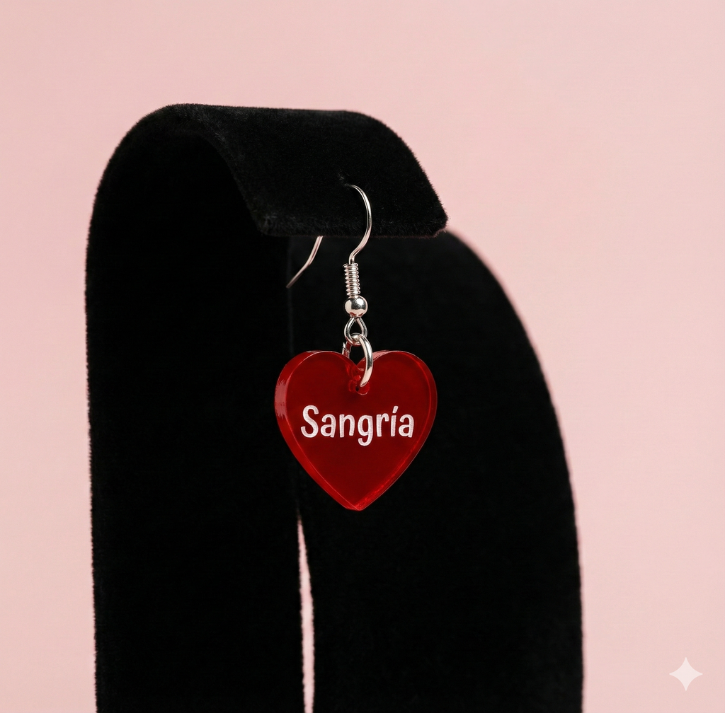 Boucle d'oreille feria transparent (+gravure)