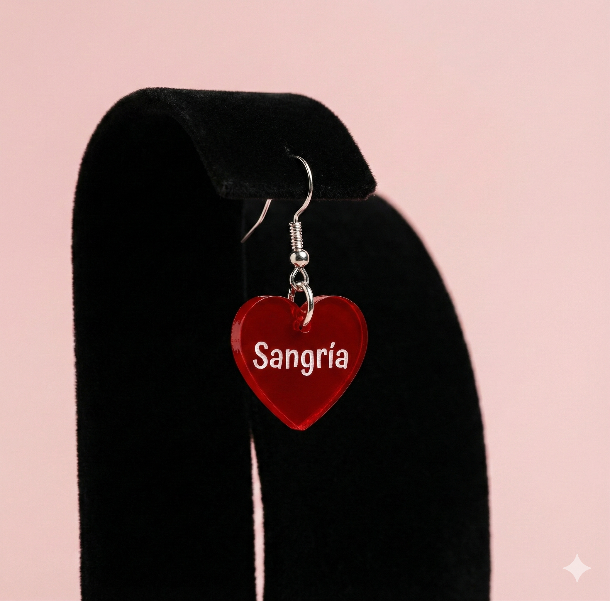 Boucle d'oreille feria transparent (+gravure)