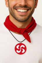 Collier croix basque 2 opaque