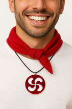 Collier croix basque transparent