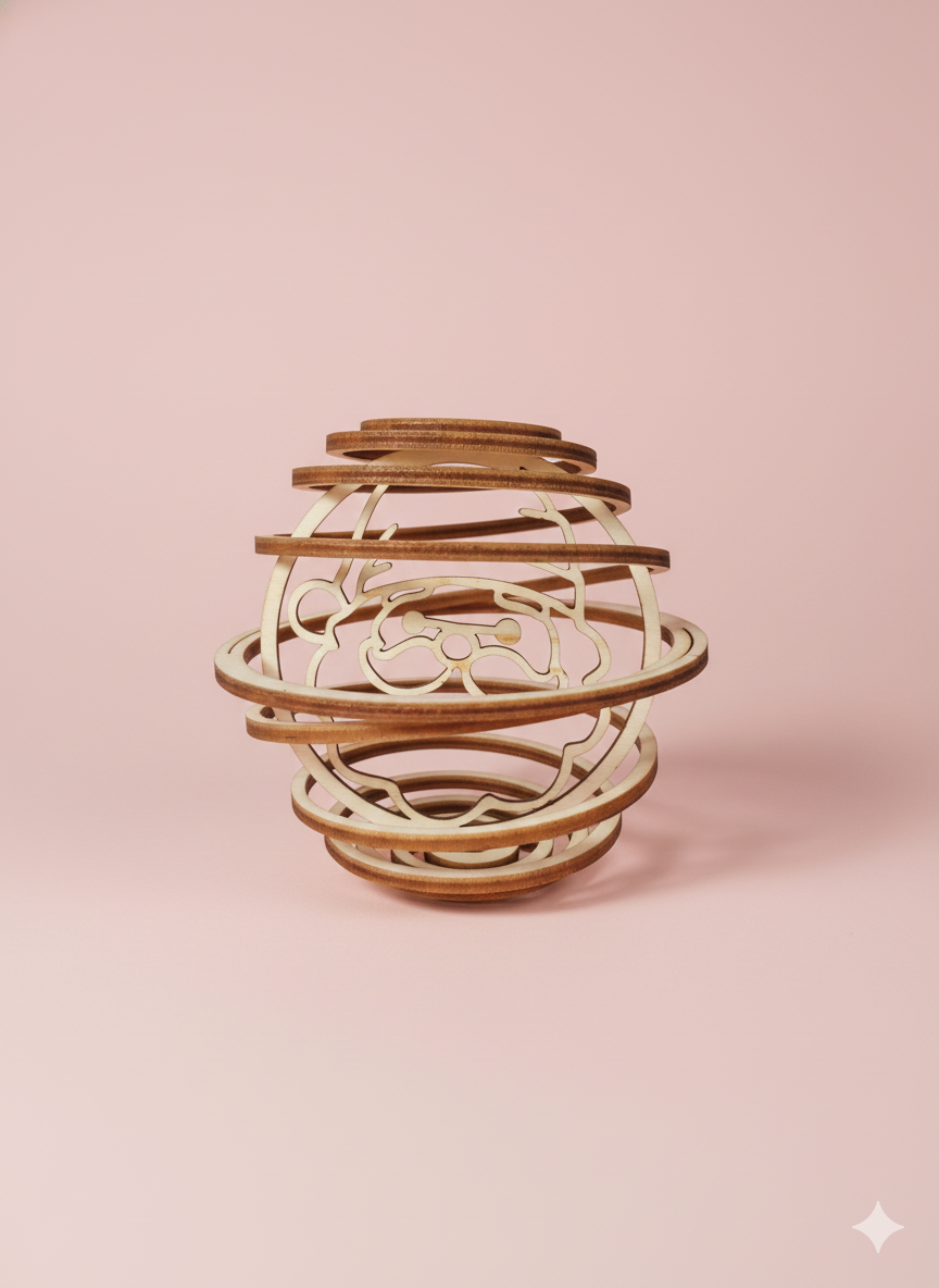 Boule de Noël torsadée